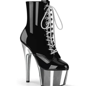 Argent Verni 18 cm ADORE-1020 bottines plateforme chrome pour femmes
