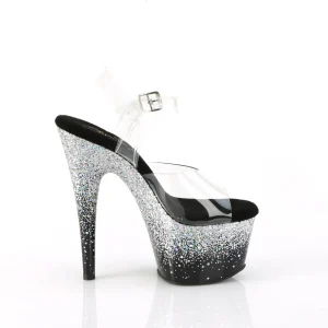 Argentés 18 cm ADORE-708SS etincelle sandales avec plateforme