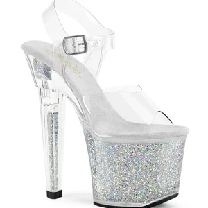 Argentés 18 cm LOVESICK-708SG etincelle sandales avec plateforme
