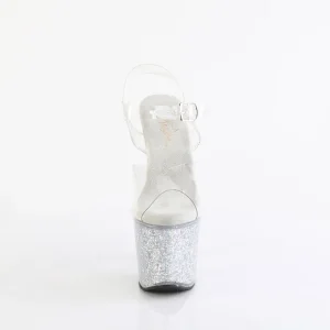 Argentés 18 cm LOVESICK-708SG etincelle sandales avec plateforme