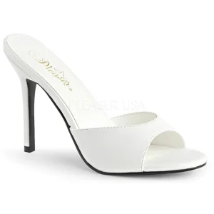 Blanc 10 cm CLASSIQUE-01 mules talons hauts