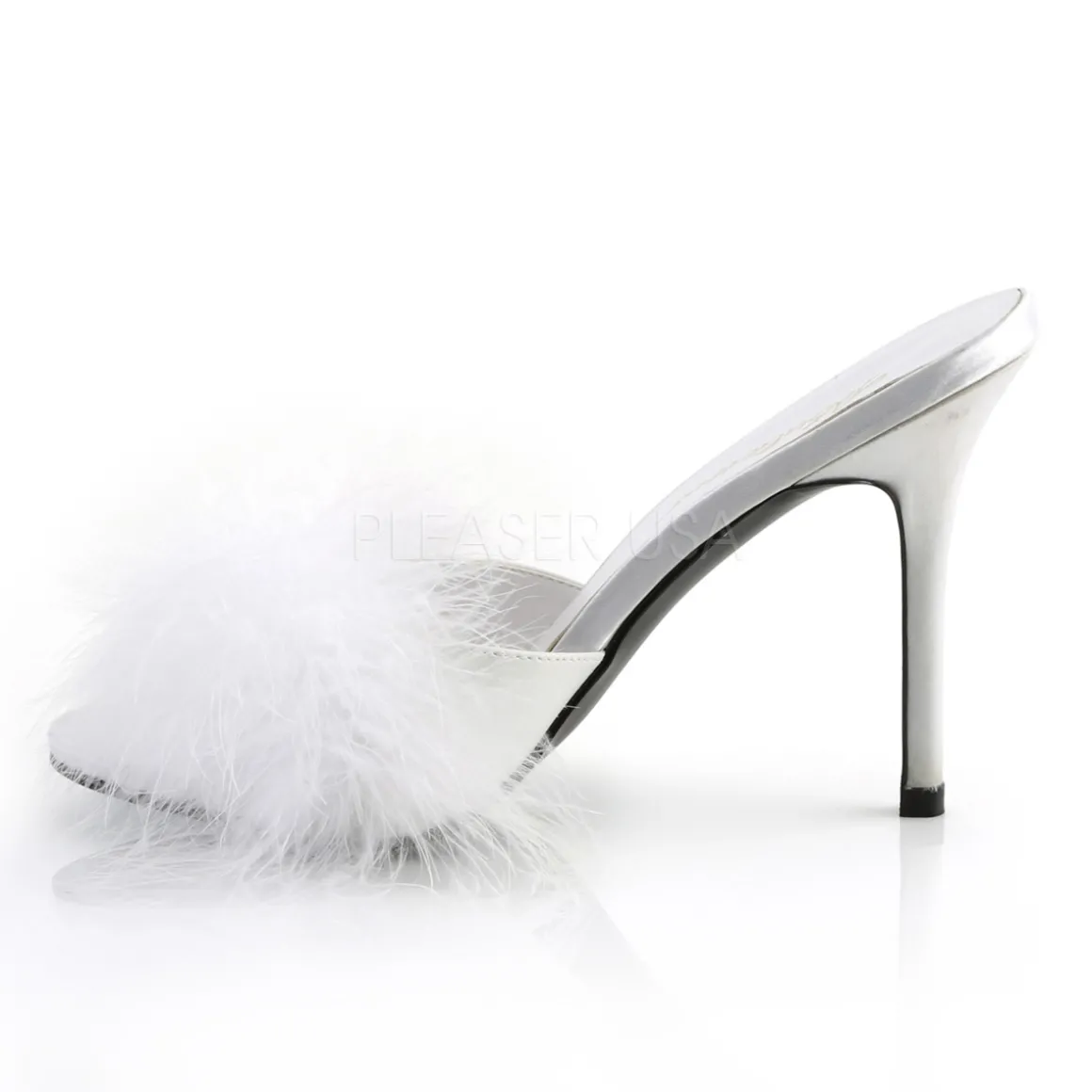 blanc__cm_classiquef_mule_1.webp Blanc 10 cm CLASSIQUE-01F mules femmes avec plumes de marabout