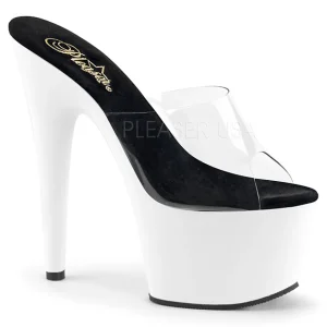 Blanc Neon 18 cm ADORE-701UV Plateforme Mules Chaussures