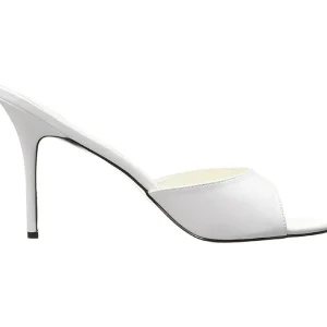 Blanc Similicuir 10 cm CLASSIQUE-01 grande taille mules femmes