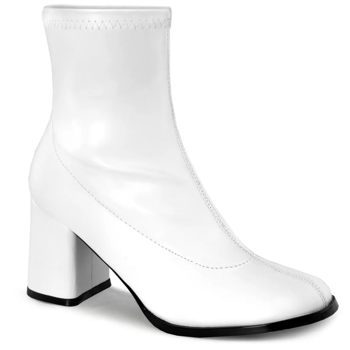 blanc_similicuir__cm_gogo_0.webp Blanc Similicuir 7,5 cm GOGO-150 bottines à talons épais stretch