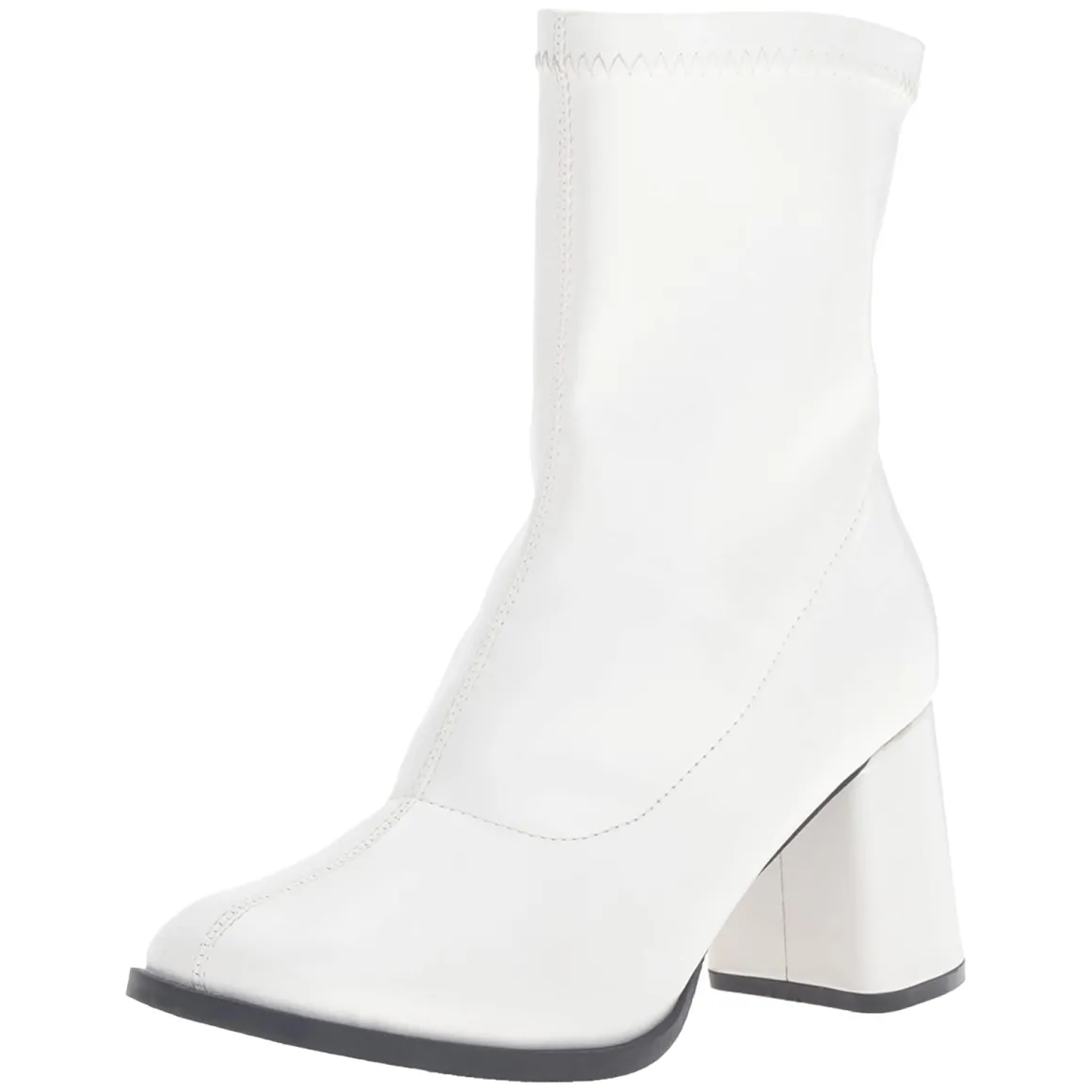 blanc_similicuir__cm_gogo_2.webp Blanc Similicuir 7,5 cm GOGO-150 bottines à talons épais stretch