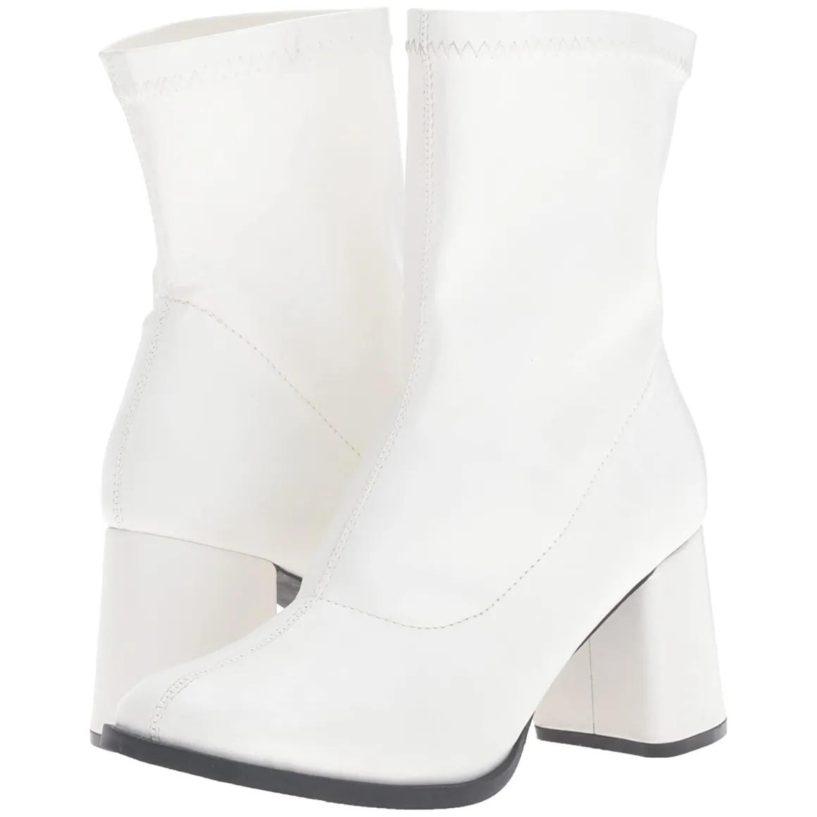 blanc_similicuir__cm_gogo_5.webp Blanc Similicuir 7,5 cm GOGO-150 bottines à talons épais stretch