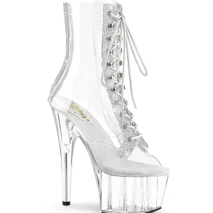 Blanc transparent 18 cm ADORE-1021C-2 bottines de striptease