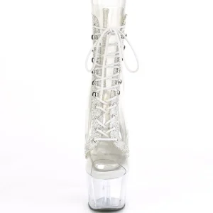 Blanc transparent 18 cm ADORE-1021C-2 bottines de striptease