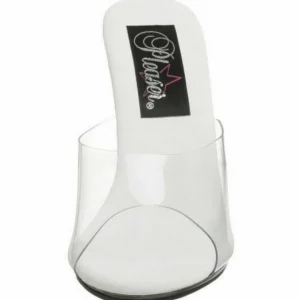 Blanc Transparent 11 cm CARESS-401 Mules Talons Hauts