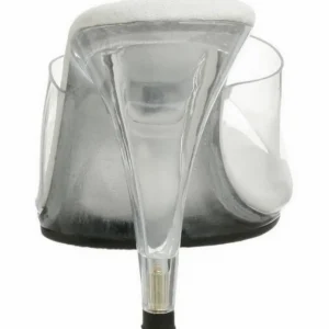 Blanc Transparent 11 cm CARESS-401 Mules Talons Hauts