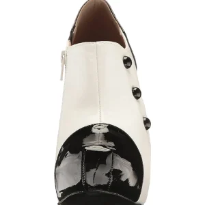 Blanc Verni 13,5 cm CHLOE-11 grande taille escarpins femmes