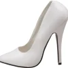 Blanc Verni 15 cm DOMINA-420 Escarpins Talons Aiguilles Hommes