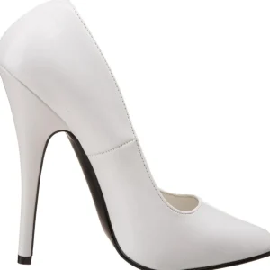 Blanc Verni 15 cm DOMINA-420 talon aiguille très haut et bout pointu