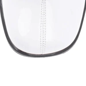 Blanc Verni 7,5 cm GOGO-150 bottines à talons épais stretch