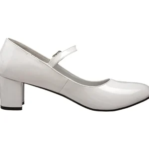 Blanc Verni 5 cm SCHOOLGIRL-50 Chaussures Escarpins Classiques