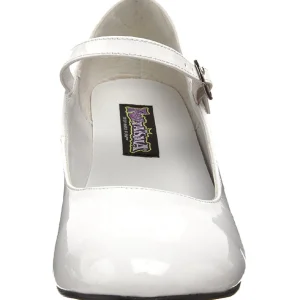 Blanc Verni 5 cm SCHOOLGIRL-50 Chaussures Escarpins Classiques
