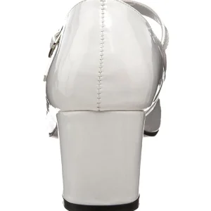 Blanc Verni 5 cm SCHOOLGIRL-50 Chaussures Escarpins Classiques