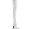 Blanc Verni 13 cm SEDUCE-3000 bottes overknee femme