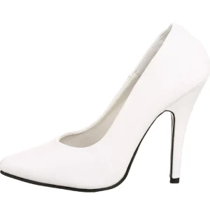 Blanc Verni 13 cm SEDUCE-420 escarpins à bout pointu
