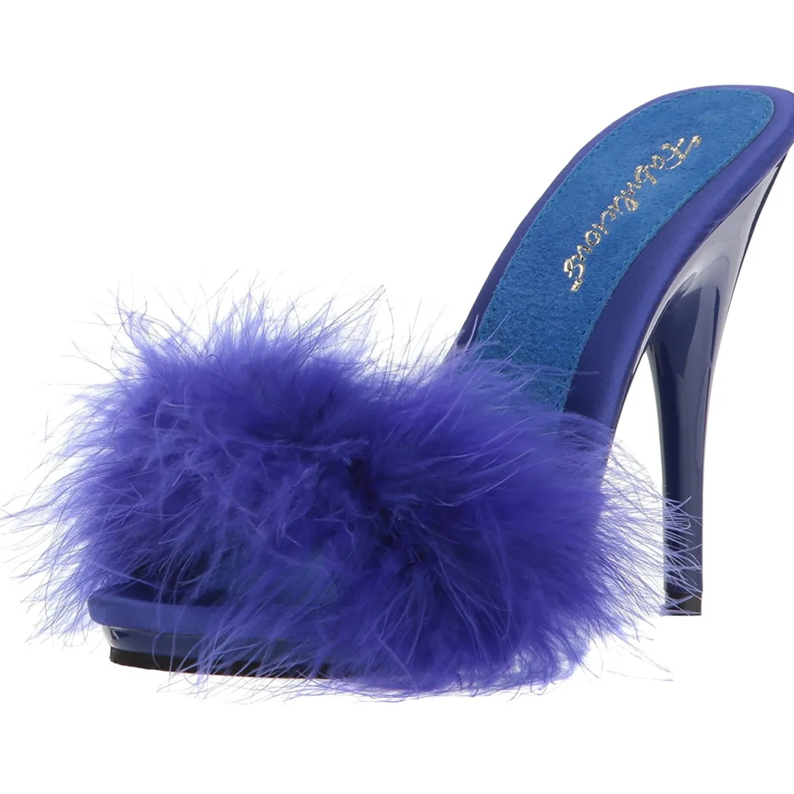 bleu__cm_poisef_plumes_de_1.webp Bleu 13 cm POISE-501F plumes de marabout Mules Chaussures
