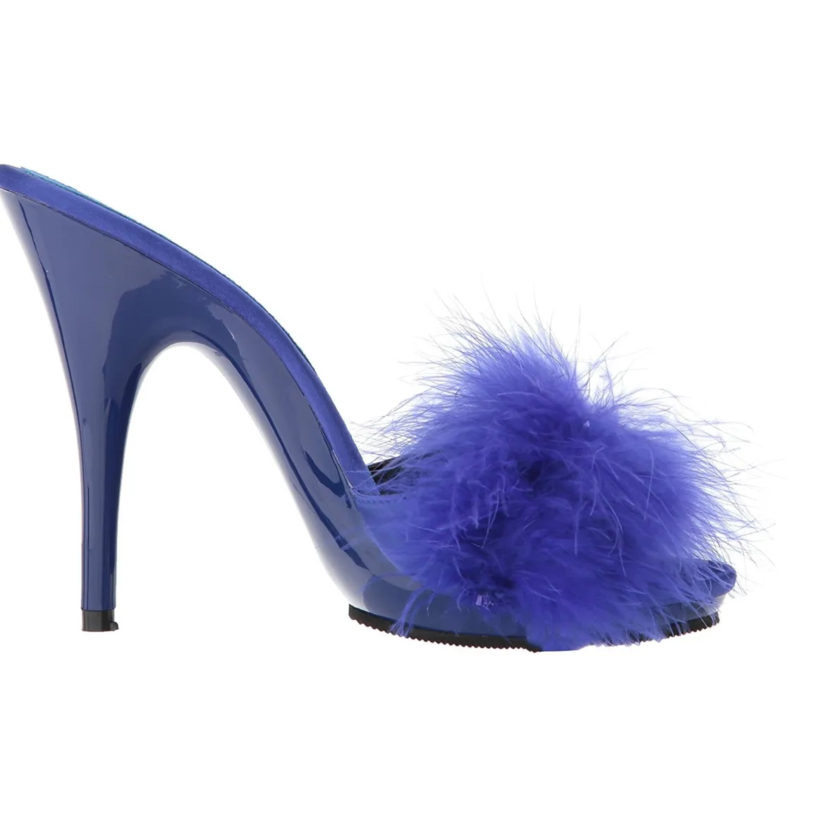 bleu__cm_poisef_plumes_de_3.webp Bleu 13 cm POISE-501F plumes de marabout Mules Chaussures