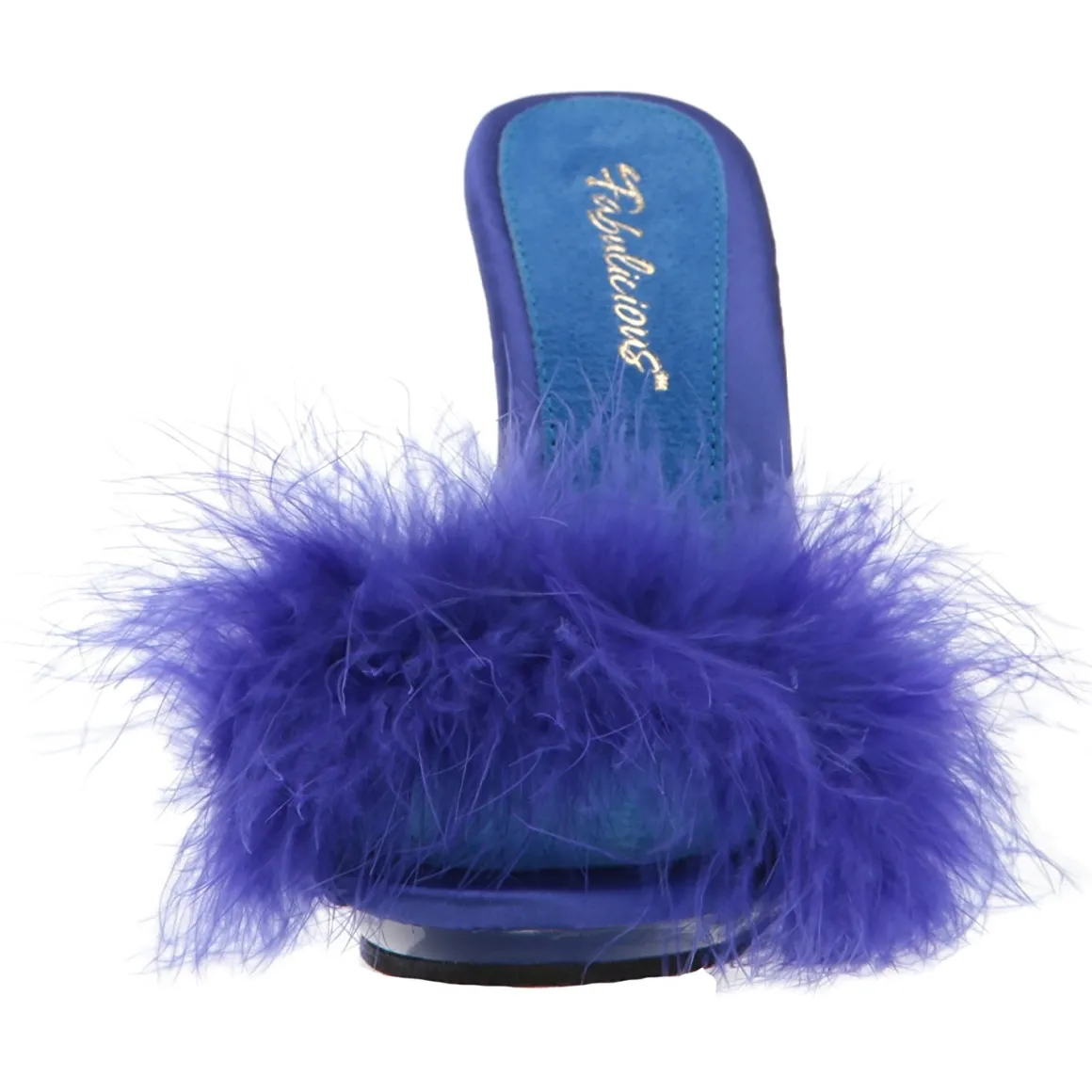 bleu__cm_poisef_plumes_de_4.webp Bleu 13 cm POISE-501F plumes de marabout Mules Chaussures