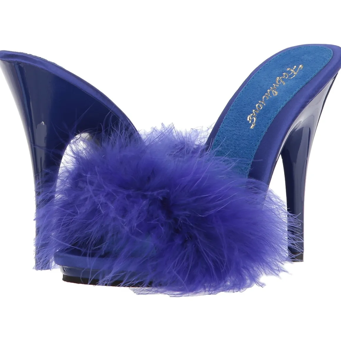 bleu__cm_poisef_plumes_de_7.webp Bleu 13 cm POISE-501F plumes de marabout Mules Chaussures
