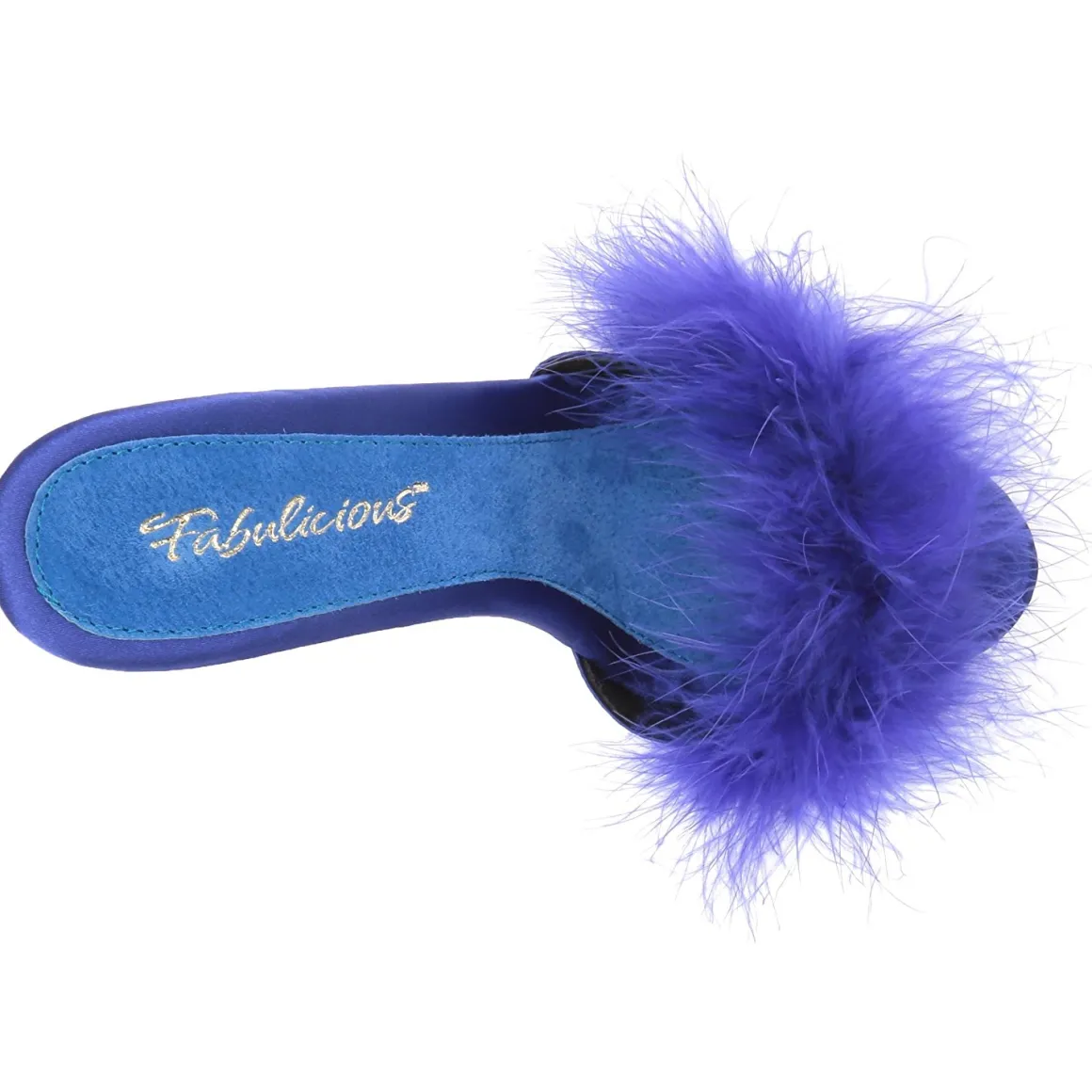 bleu__cm_poisef_plumes_de_8.webp Bleu 13 cm POISE-501F plumes de marabout Mules Chaussures