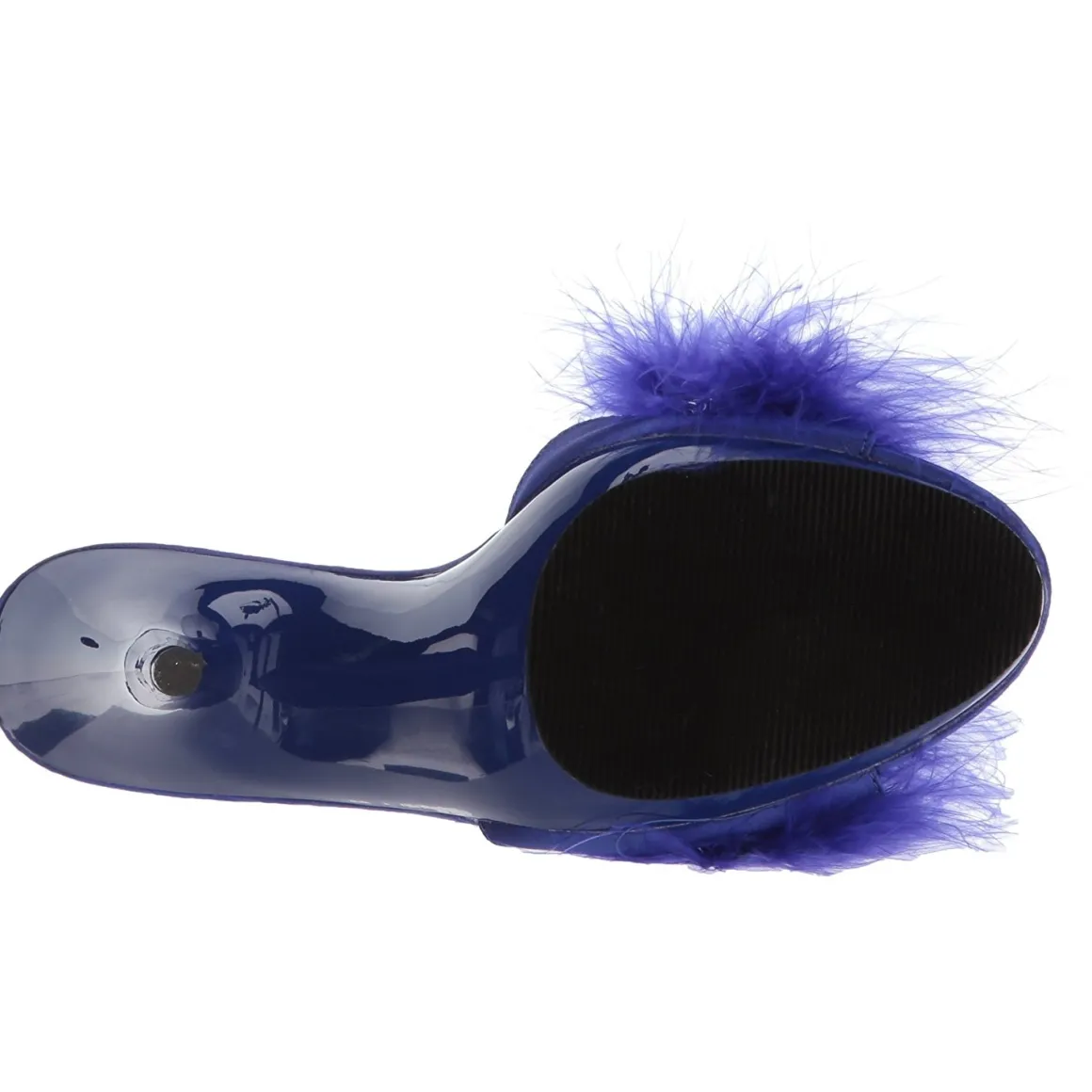 bleu__cm_poisef_plumes_de_9.webp Bleu 13 cm POISE-501F plumes de marabout Mules Chaussures