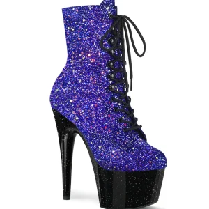 Bleu paillettes 18 cm Pleaser ADORE-1020MG bottines de pole dance