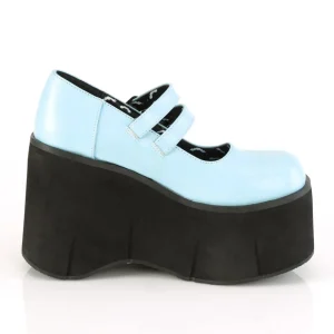 Bleu Vegan 11,5 cm DemoniaCult KERA-08 escarpins mary jane plateforme gothic