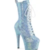 Bleues glitter 18 cm Pleaser bottines talons hauts femme