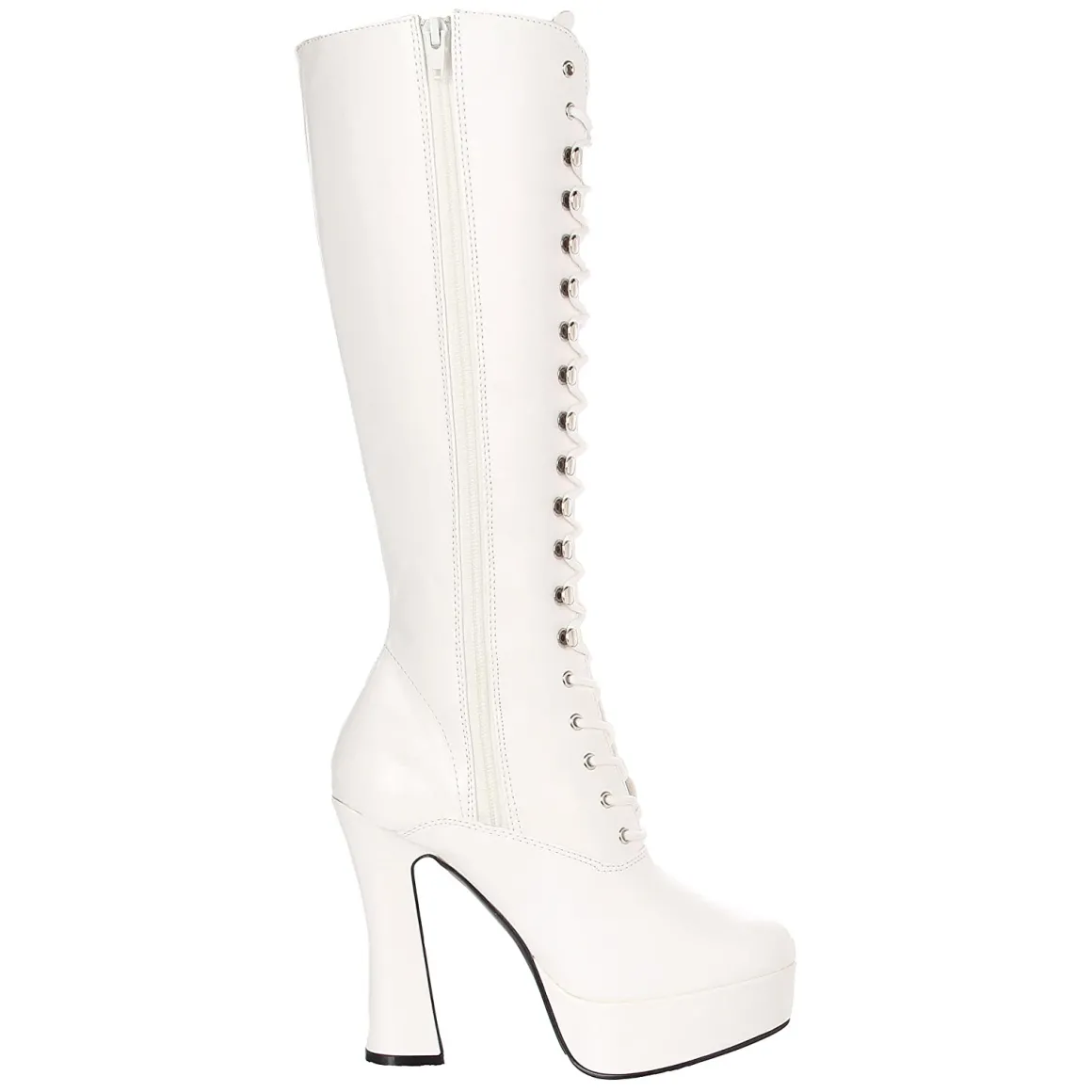 bottes_lacets_plateforme__2-4.webp Bottes lacets plateforme blanches vinyle années 70 - hippie disco gogo botte haute à talon carré 13 cm