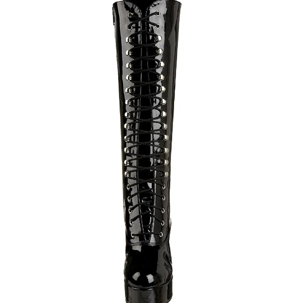 bottes_lacets_plateforme__3.webp Bottes lacets plateforme noires verni années 70 - hippie disco gogo botte haute à talon carré 13 cm