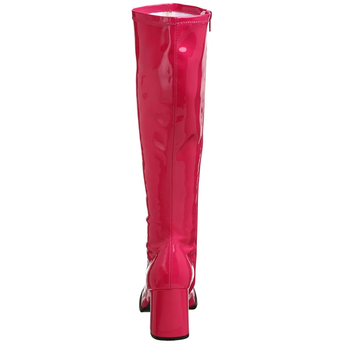 bottes_pink_en_cuir_verni_4.webp Bottes pink en cuir verni années 70 - hippie disco gogo botte haute à talon carré 7,5 cm