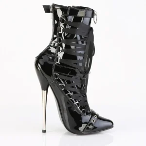 Bottines hautes talons aiguilles en métal 16 cm stiletto bottines pointues femme noeud papillon