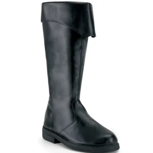 CAPTAIN-105 noires botte de capitaine cosplay halloween bottes pour hommes