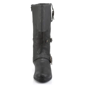 CARRIBEAN-299 noires mousquetaire botte de capitaine bottes pirates hommes