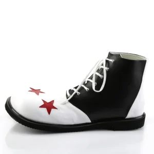 CLOWN-02 funtasma chaussures de clown et de cirque unisexes noir blanc