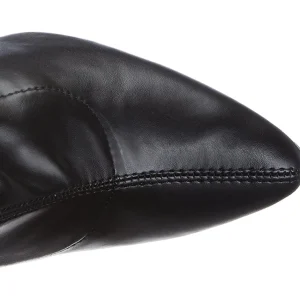 Cuir vegan noires 13 cm SEDUCE-2000 bottes à talon aiguille bout pointu