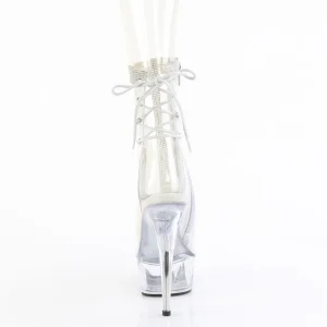 DELIGHT - 15 cm bottine talon haut femme pleaser strass transparentes