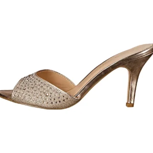 Dorée 8,5 cm LUCY-01 etincelle plates mules talons hauts