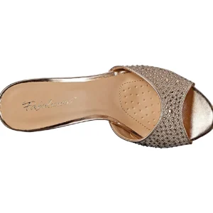 Dorée 8,5 cm LUCY-01 etincelle plates mules talons hauts