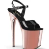 Dorée chrome plateforme 20 cm FLAMINGO-809 talons hauts pleaser