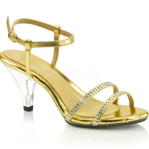 Dorée pierre strass 8 cm BELLE-316 chaussures travesti