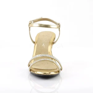 Dorée pierre strass 8 cm BELLE-316 chaussures travesti