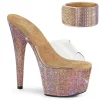 Dorée strass 18 cm BEJEWELED-712RS talon haut avec manchette de cheville