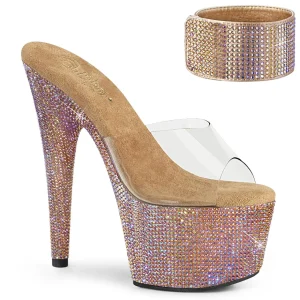 Dorée strass 18 cm BEJEWELED-712RS talon haut avec manchette de cheville
