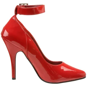 Escarpins rouge verni 13 cm SEDUCE-431 escarpins à talons avec sangle de cheville